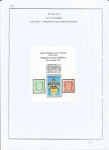 STAFFA - 1972 - Runcorn Exhibition - Sheet - Mint Light Hinged - Private Issue