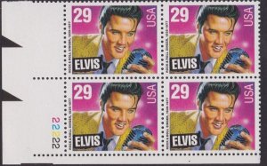 2721 Elvis Presley Plate Block MNH