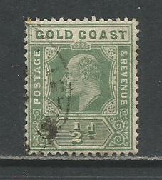 Gold Coast   #56  Used  (1907)  c.v. $0.40