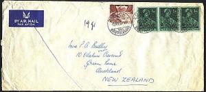 SWITZERLAND 1955 airmail cover Zurich to New Zealand.......................94045