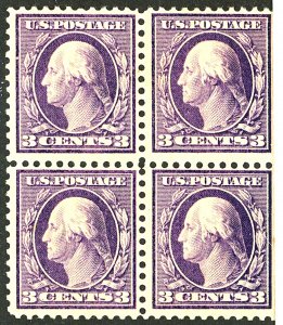 U.S. #501 MINT BLOCK OF 4 OG HR