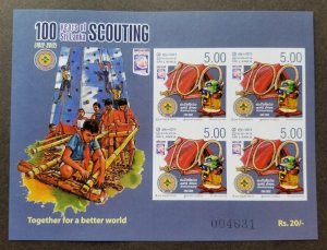 *FREE SHIP Sri Lanka 100 Years Scouting 2012 Boy Scout Jamboree (ms) MNH *imperf