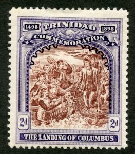 Trinidad Scott 91 Unused HMOG - 1898 2p Landing of Columbus - SCV $3.25