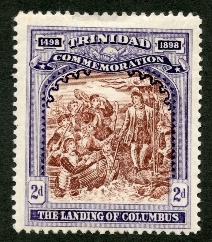 Trinidad Scott 91 Unused HMOG - 1898 2p Landing of Columbus - SCV $3.25