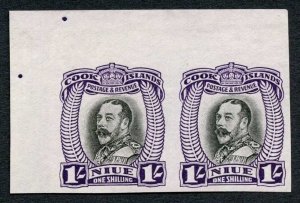 Niue SG61 1/- IMPERF Proof Ungummed Paper