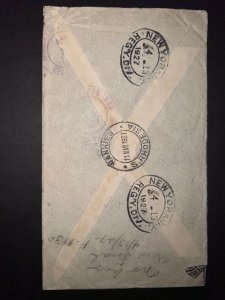 1927 South Rhodesia Registered Cover Wankies to Brooklyn NY USA Multi Franked