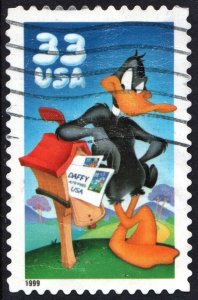 SC#3306a 33¢ Daffy Duck Single (1999) Used