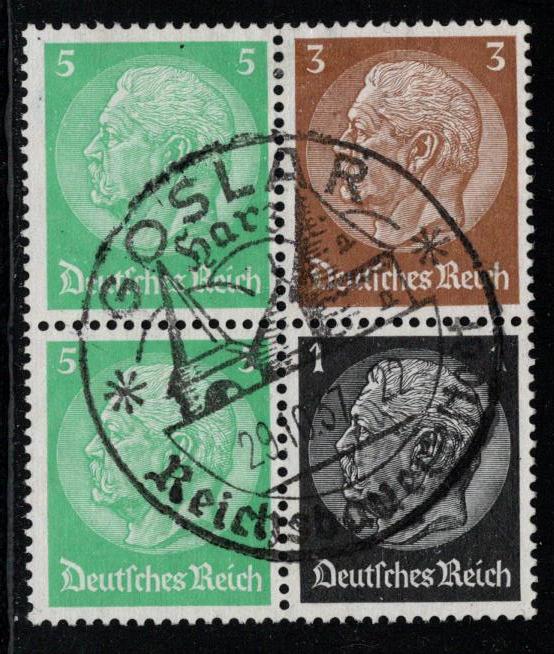 Germany Scott # 418 (2), 416, 415, used, se-tenant, Mi# W59+W60
