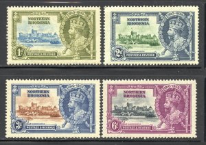 Northern Rhodesia Scott 18-21 MNHOG - 1935 Silver Jubilee Issue - SCV $26.00