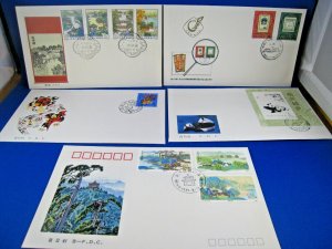 CHINA  (PRC) 1983-1991  -  LOT OF 5 FDCs         (GG-C21)