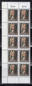 Germany 1985 Sheet of 10 Europa Handel, Scott 1440 MNH, value = $15.00