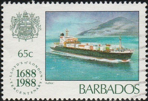 Barbados, #733 Used From 1988,  CV-$0.75