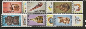 NICARAGUA Sc 1749-54 NH issue of 1988 - SET W/LABLES - ART 