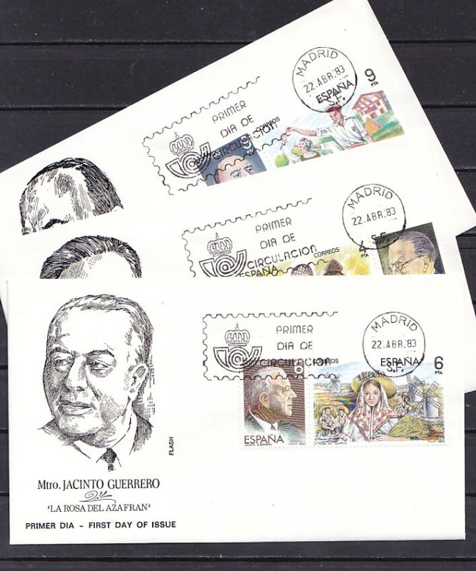 Spain, Scott cat. 2319-2324. Operettas & Scenes issue. First day covers. ^