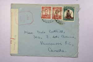 Southern Rhodesia 1945 Censor Cover to Canada - L38458