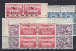 Newfoundland KGVI Blocks x 5 MNH X9330