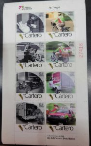 A) 2008, MEXICO, DAY OF THE POSTMAN, POSTCARDS, POSTAL SERVICES, PRINTED BY STAM 