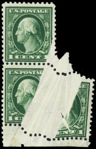 498, Mint OG 1¢ SUPER LARGE pre Printing Paper Fold Error - Stuart Katz