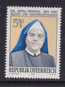 Austria  #1572   MNH   1992  Dr Anna Dengel