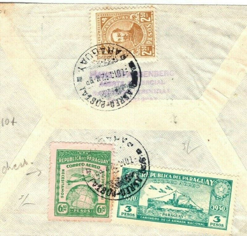 PARAGUAY Cover Air Mail SUPER CLEAN USAGE GB Scotland Dundee 1932{samwells}SV15