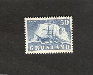 1950 Greenland SCOTT #35  Polar Ship Θ used stamp