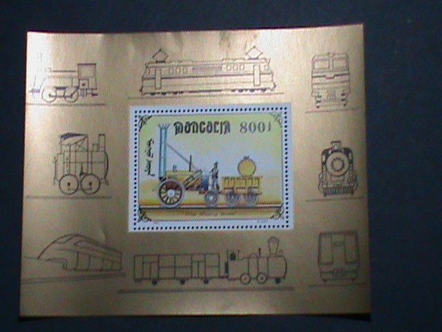 MONGOLIA STAMP-1997-SC#2255K- LOCOMOTIVE- TRAIN MNH S/S-VF