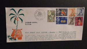 1962 First Day Cover FDC Suva Fiji Local use Stinsons Limited Palm Tree 9