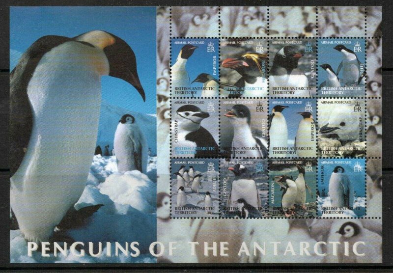 BRITISH ANTARCTIC TERR. SG365a PENGUINS OF THE ANTARCTIC SHEETLET MNH