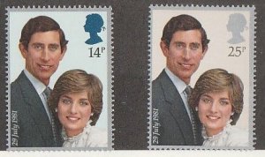 GREAT BRITAIN #950-1 MINT NEVER HINGED COMPLETE