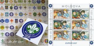 Moldavia Moldova 2007 Europa CEPT Scouts limited edition block in booklet MNH