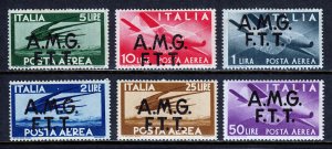 ITALY (TRIESTE) — SCOTT C1-C6 — 1947 AIRMAIL SET — MH — SCV $166