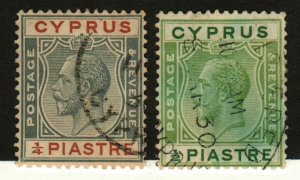 Cyprus #89, 91 used