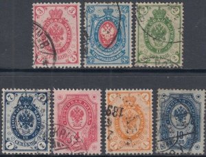 FINLAND Sc # 46-52: FIRST 7 VALUES IN THIS SET w/NICE LIGHT CANCELS THROUGHOUT