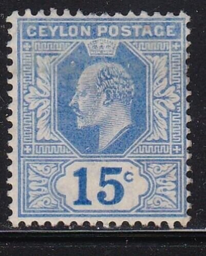 Album Treasures Ceylon  Scott # 185  15c  Edward VII  Mint Hinged