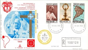 Vatican FDC 1969 - Pilgrimage of SS Paolo VI to Colombia - Kim Covers - F30907