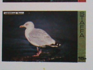 ​STAFFA-SCOTLAND -PROMOTION WORLD FAMOUS WILD BIRDS-IMPERF MNH S/S -EST.$14 VF