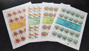 *FREE SHIP Malaysia Rare Flowers Series II 2005 Plants Leaf Flora (sheetlet) MNH