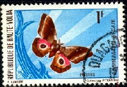 Butterfly, Burkina Faso stamp SC#244 used