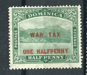 DOMINICA; 1916 early GV WAR TAX Optd. issue Mint hinged 1/2d. value