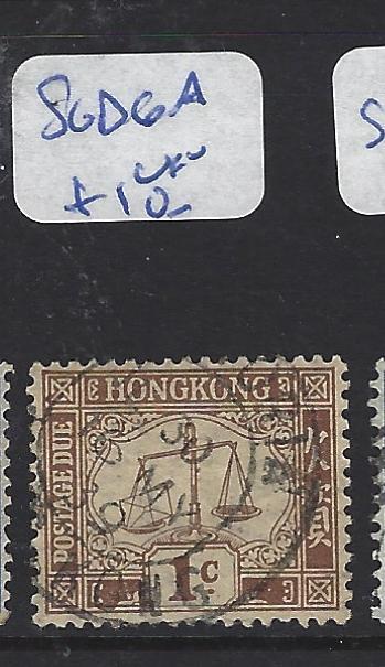 HONG KONG   (PP0110B) POSTAGE DUE 1C   SG D6A     VFU