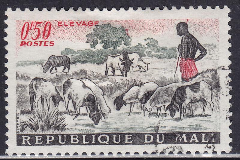 Mali 16 CTO 1961 Herding Sheep