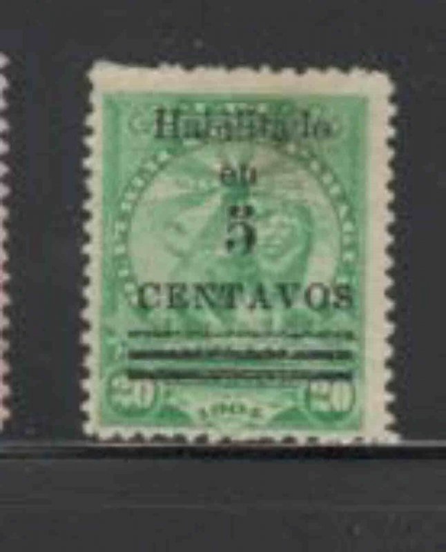 PARAGUAY #134 1908 5c ON 20c OFFICIAL MAIL SURCHARGED F-VF USED a