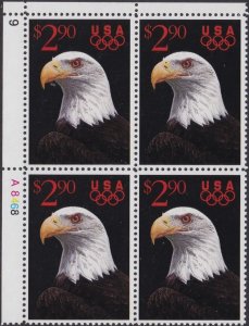 2540 Eagle Plate Block MNH