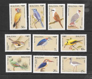 BIRDS - BHUTAN #774-77,780-85 MNH