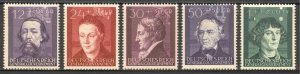 Poland Scott NB19-23 MNHOG - 1942 Scientists Issue - SCV $1.60