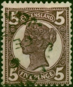 Queensland 1897 5d Purple-Brown SG246 Fine Used (2)