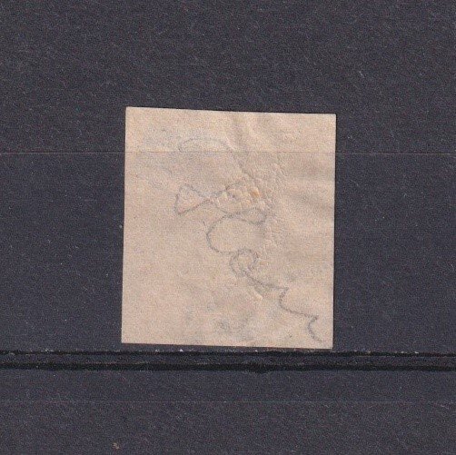 ITALY SARDINIA 1851, Sc #3, CV $4400, Used