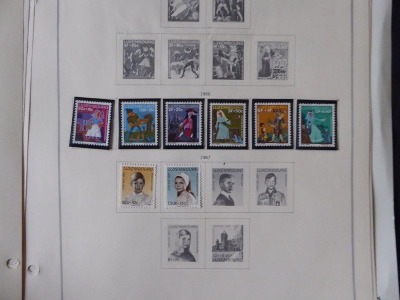 Luxemburg 1874-1966 Stamp Collection on Scott International Stamp Album pages