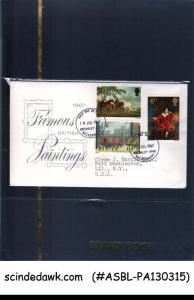 COLLECTION OF STAMPS, MS AND FDC OF PAINTINGS IN SMALL STOCK BOOK