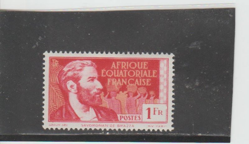 French Equatorial Africa  Scott#  57  MH  (1938 Pierre Savorgnan de Brazza)